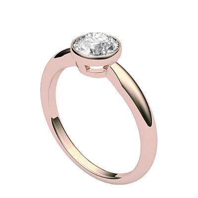 Simple Flat Round Solitaire Classic band