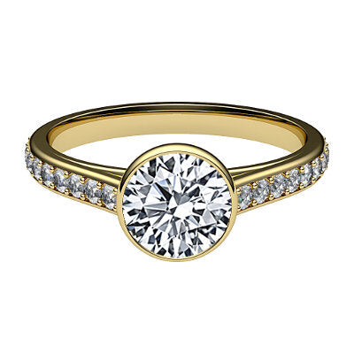 Trionfo Round Solitaire Half diamond band