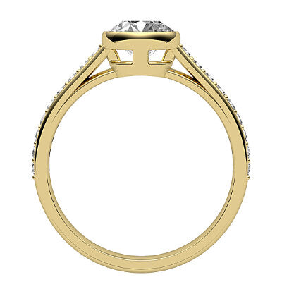 Trionfo Round Solitaire Half diamond band