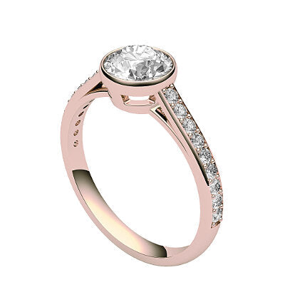 Trionfo Round Solitaire Half diamond band