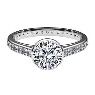 Trionfo Round Solitaire Full diamond band