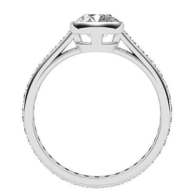 Trionfo Round Solitaire Full diamond band