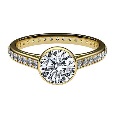 Trionfo Round Solitaire Full diamond band