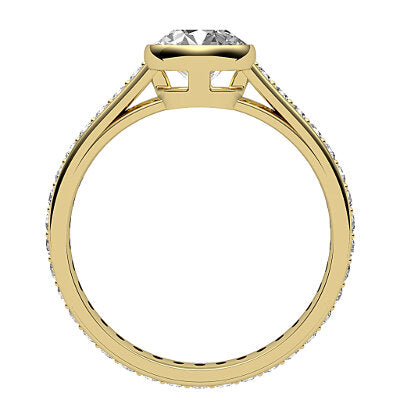 Trionfo Round Solitaire Full diamond band