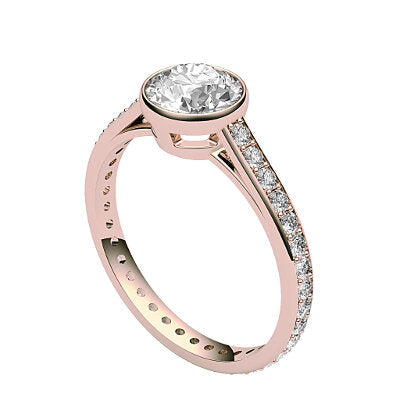Trionfo Round Solitaire Full diamond band