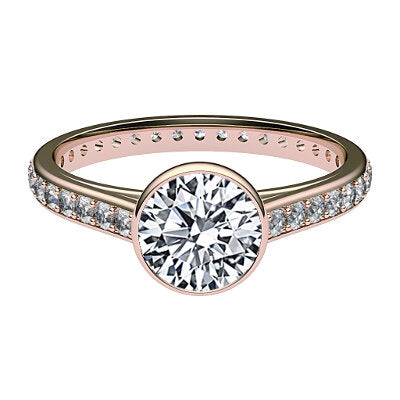 Trionfo Round Solitaire Full diamond band