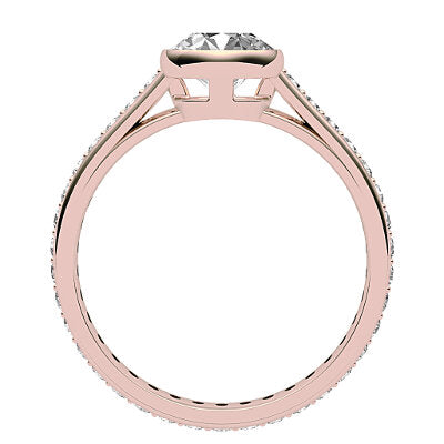 Trionfo Round Solitaire Full diamond band