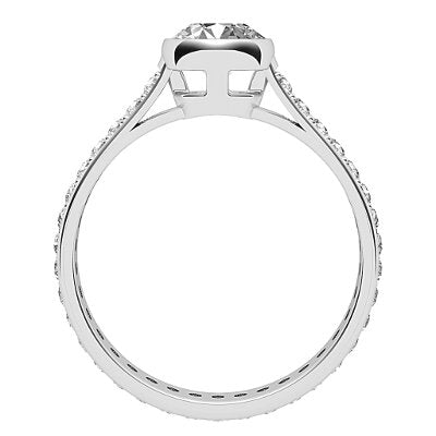 Vittoria Round Solitaire Full diamond band