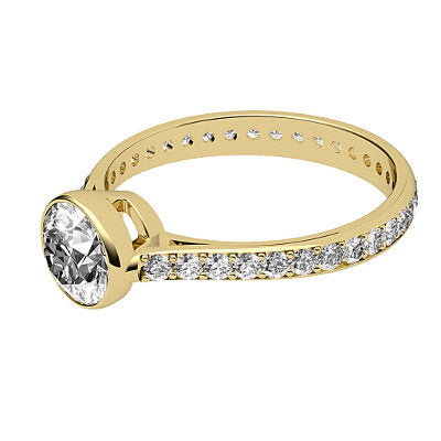 Vittoria Round Solitaire Full diamond band
