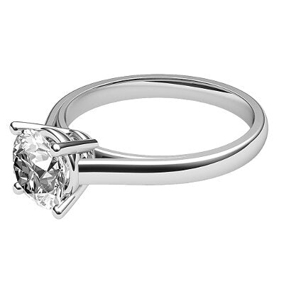 Trionfo Round Solitaire Classic band 4 Prongs