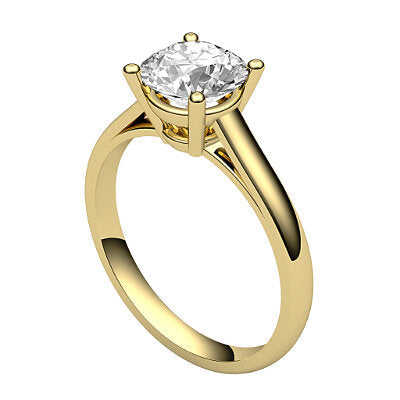 Trionfo Round Solitaire Classic band 4 Prongs