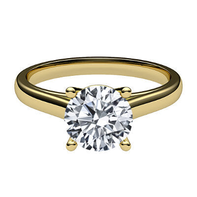 Trionfo Round Solitaire Classic band 4 Prongs