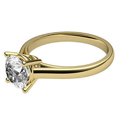 Trionfo Round Solitaire Classic band 4 Prongs