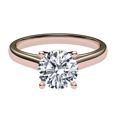 Trionfo Round Solitaire Classic band 4 Prongs
