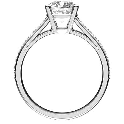 Trionfo Round Solitaire Half diamond band 4 Prongs