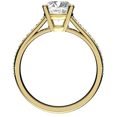 Trionfo Round Solitaire Half diamond band 4 Prongs