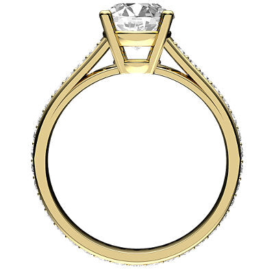 Trionfo Round Solitaire Full diamond band 4 Prongs