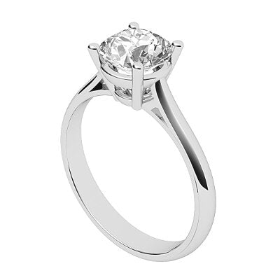 Vittoria Round Solitaire Classic band 4 Prongs