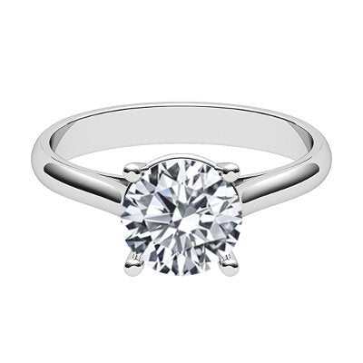 Vittoria Round Solitaire Classic band 4 Prongs