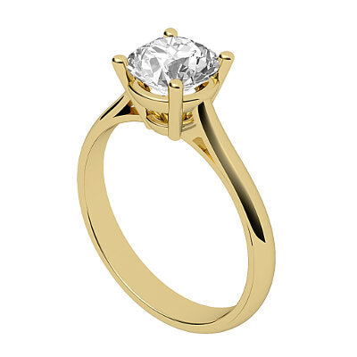 Vittoria Round Solitaire Classic band 4 Prongs