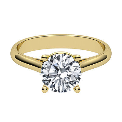Vittoria Round Solitaire Classic band 4 Prongs
