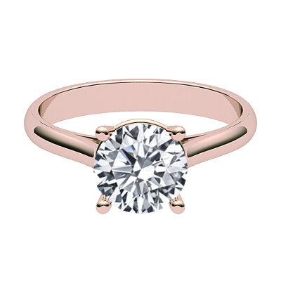 Vittoria Round Solitaire Classic band 4 Prongs