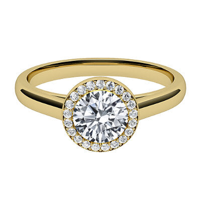 Trionfo Round Solitaire halo Classic band