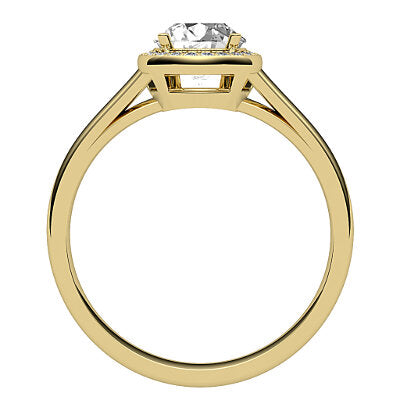Trionfo Round Solitaire halo Classic band 4 Prongs