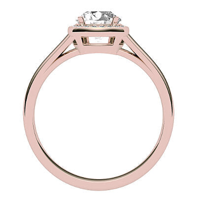Trionfo Round Solitaire halo Classic band 4 Prongs