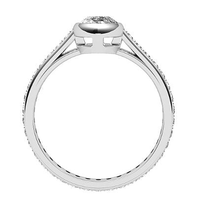 Trionfo Pear Solitaire Full diamond band
