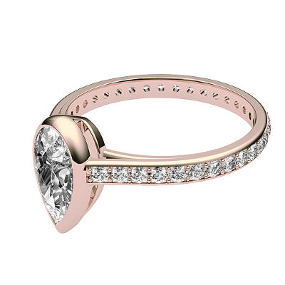 Trionfo Pear Solitaire Full diamond band
