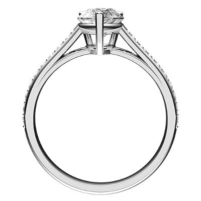 Trionfo Pear Solitaire Half diamond band 3 Prongs