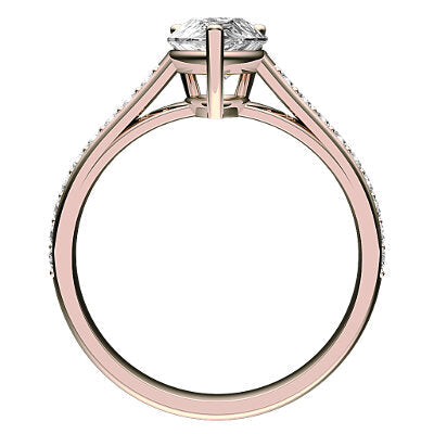 Trionfo Pear Solitaire Half diamond band 3 Prongs