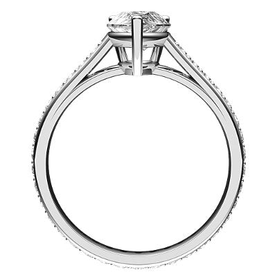 Trionfo Pear Solitaire Full diamond band 3 Prongs
