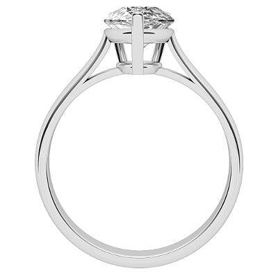 Vittoria Pear Solitaire Classic band 3 Prongs
