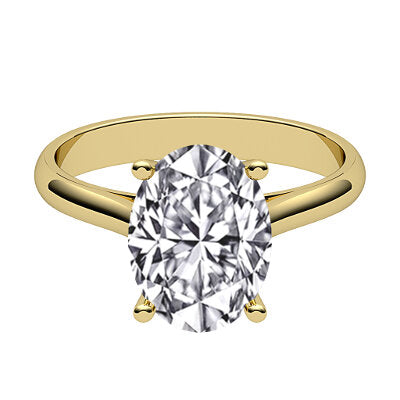 Vittoria Oval Solitaire Classic band 4 Prongs