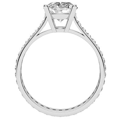 Vittoria Oval Solitaire Full diamond band 4 Prongs