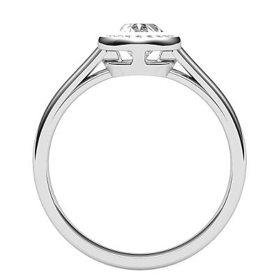 Trionfo Oval Solitaire halo Classic band