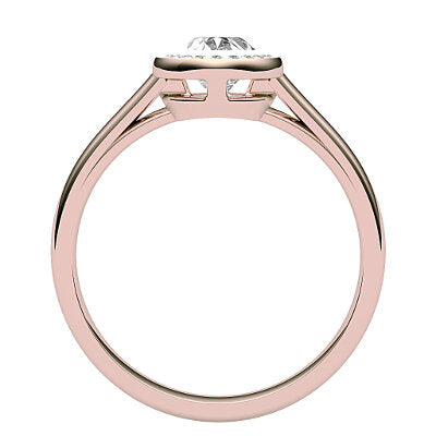 Trionfo Oval Solitaire halo Classic band