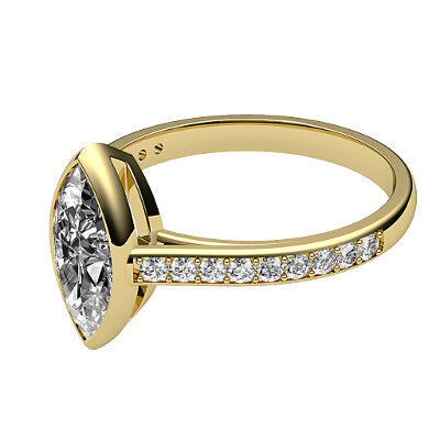 Trionfo Marquise Solitaire Half diamond band