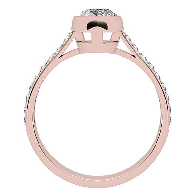 Vittoria Marquise Solitaire Half diamond band