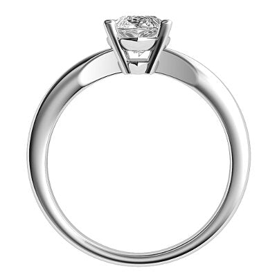 Simple Flat Marquise Solitaire Classic band 4 Prongs