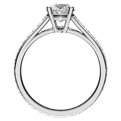 Trionfo Marquise Solitaire Full diamond band 4 Prongs