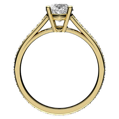 Trionfo Marquise Solitaire Full diamond band 4 Prongs