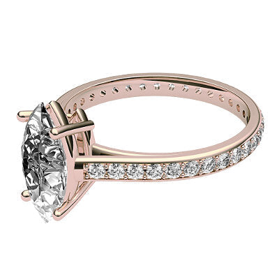 Trionfo Marquise Solitaire Full diamond band 4 Prongs