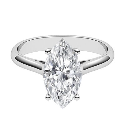 Vittoria Marquise Solitaire Classic band 4 Prongs
