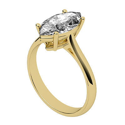 Vittoria Marquise Solitaire Classic band 4 Prongs