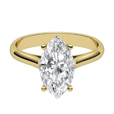 Vittoria Marquise Solitaire Classic band 4 Prongs