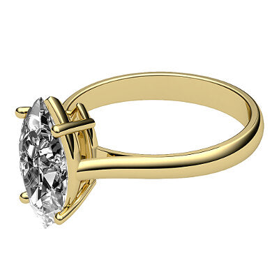 Vittoria Marquise Solitaire Classic band 4 Prongs