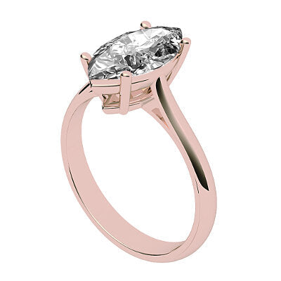 Vittoria Marquise Solitaire Classic band 4 Prongs